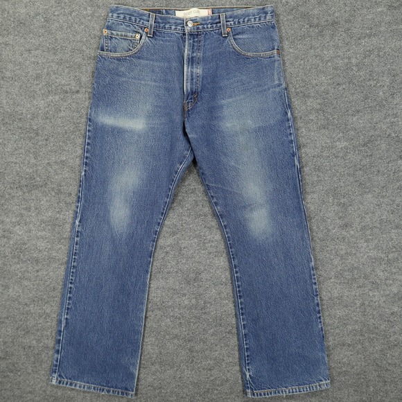 Vintage Levis 517 Jeans Mens 35x30 Blue Bootcut Denim Medium Wash USA Cotton